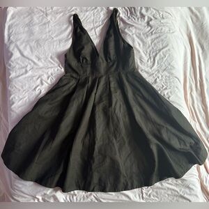 J.Crew Chocolate Brown V-Neck Fit & Flare Dress